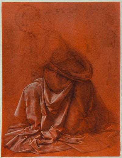 Study for the Folds of the Dress of a Female Figure by Leonardo da Vinci